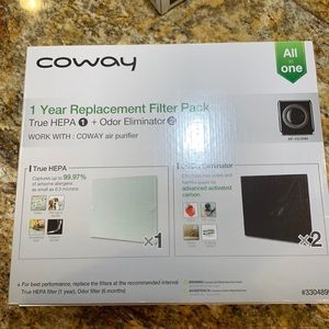 Conway Hepa  filter (1 year). Odor filter (6 months)